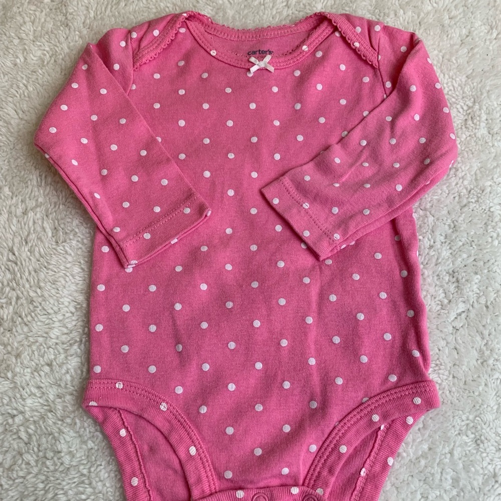πPretty in Pink πCarter's Baby Girls One Piece Bodysuit Size 6 Months